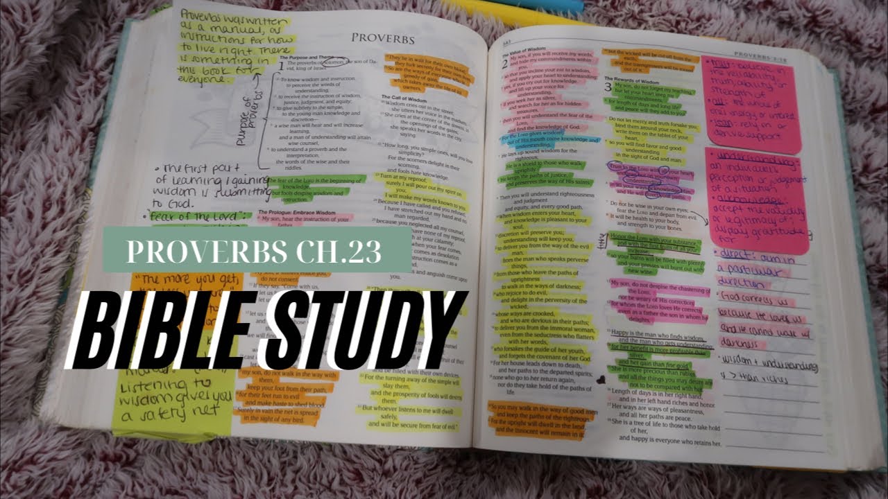 PROVERBS CH. 23 | LIVE BIBLE STUDY WITH ME | Ashtyn Washington