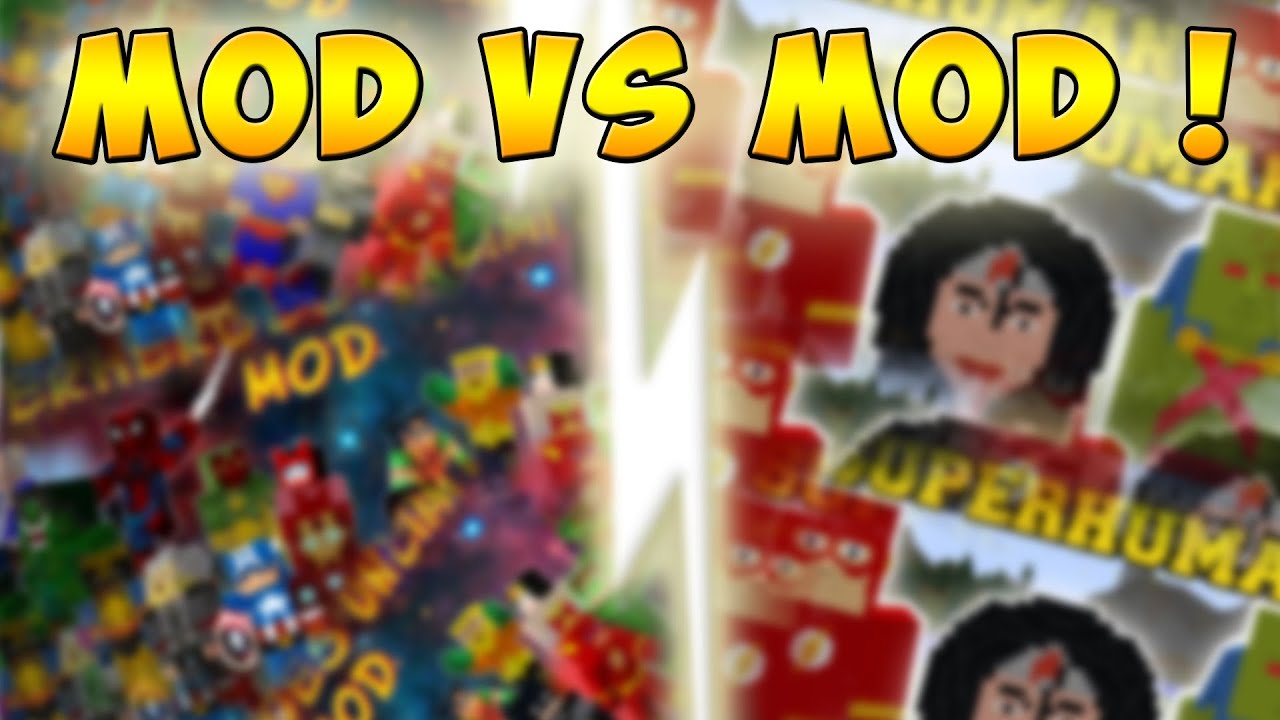 MOD vs MOD ! | SuperHeroes Unlimited Mod vs Project Superhuman Mod