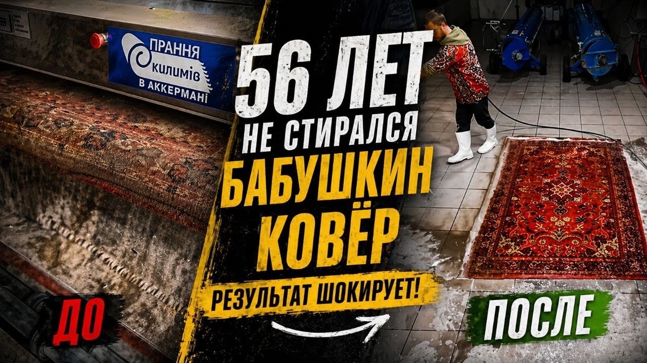 Бабкин внук привёз ковёр на стирку 