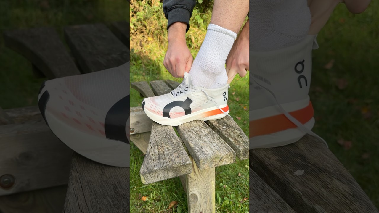 Lacing up the On Cloudboom Strike 🔥 This unique shoe is perfect for smashing your marathon PB 💨