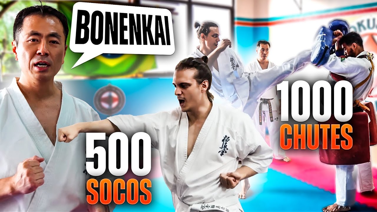 KYOKUSHIN KARATÊ 500 SOCOS E 1000 CHUTES BONENKAI