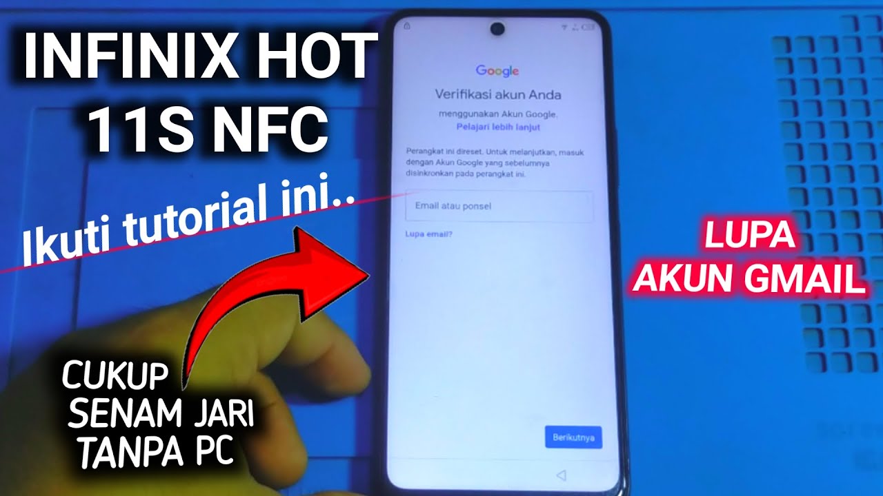 CARA BYPASS FRP INFINIX HOT 11S NFC | LUPA AKUN GMAIL INFINIX HOT 11S NFC Y-X6812B | Tanpa Komputer