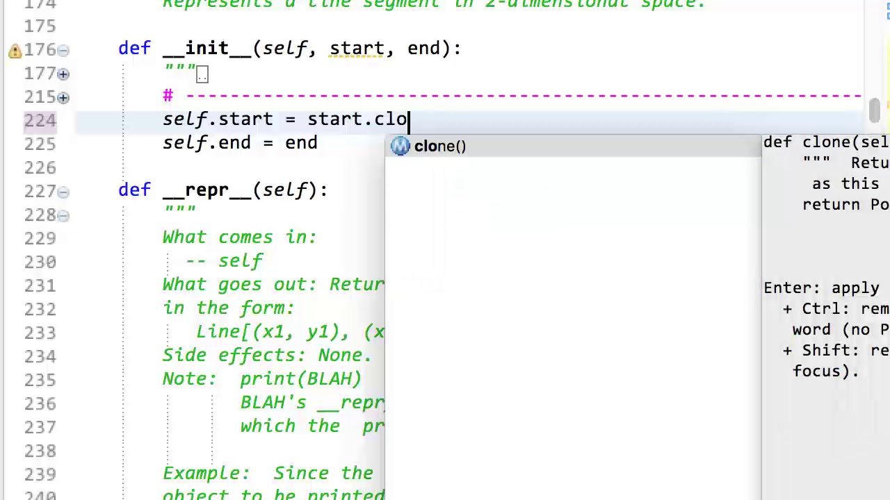 CSSE120 - 08 More Implementing Classes - Line Class