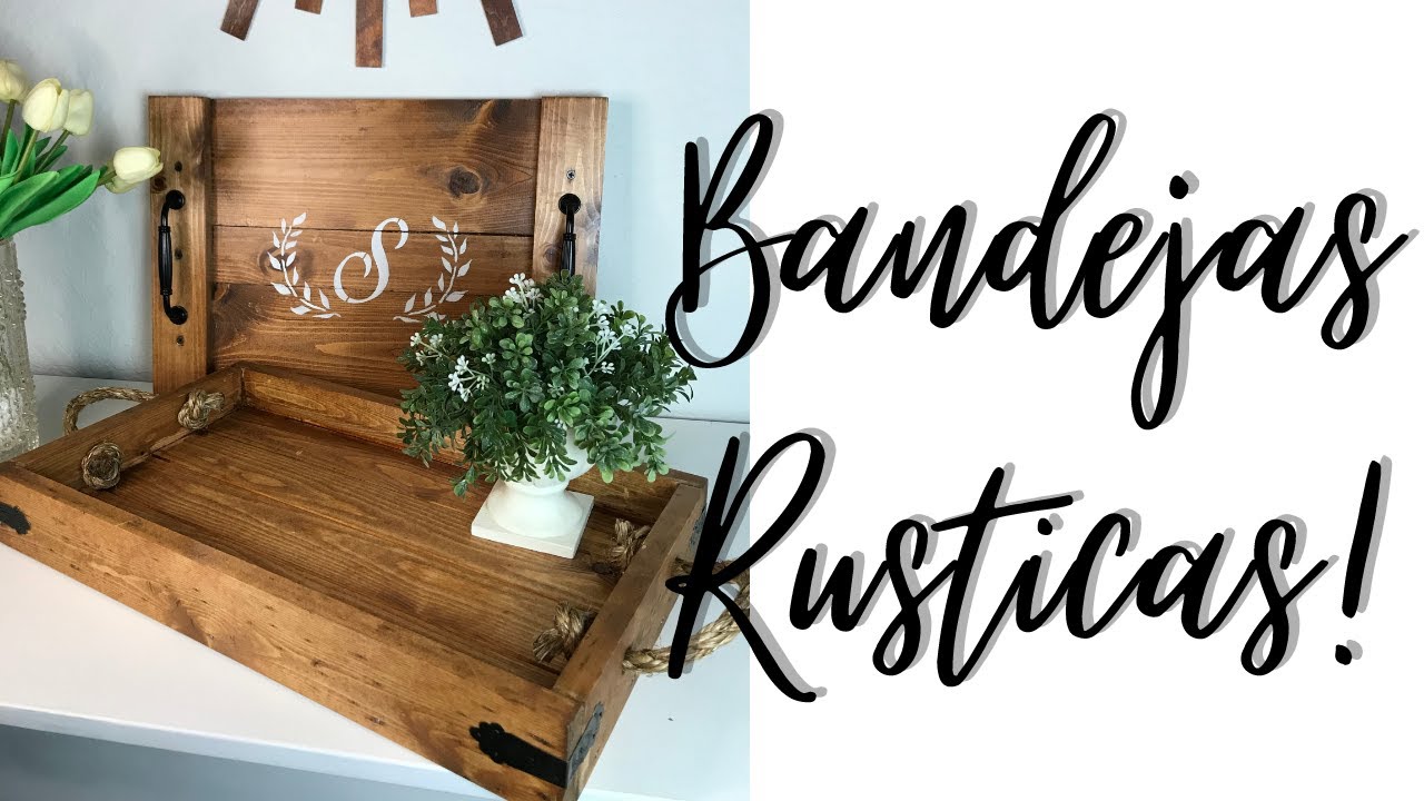 Como hacer Bandejas Rustica Rectangular #bandejarustica #charolademadera