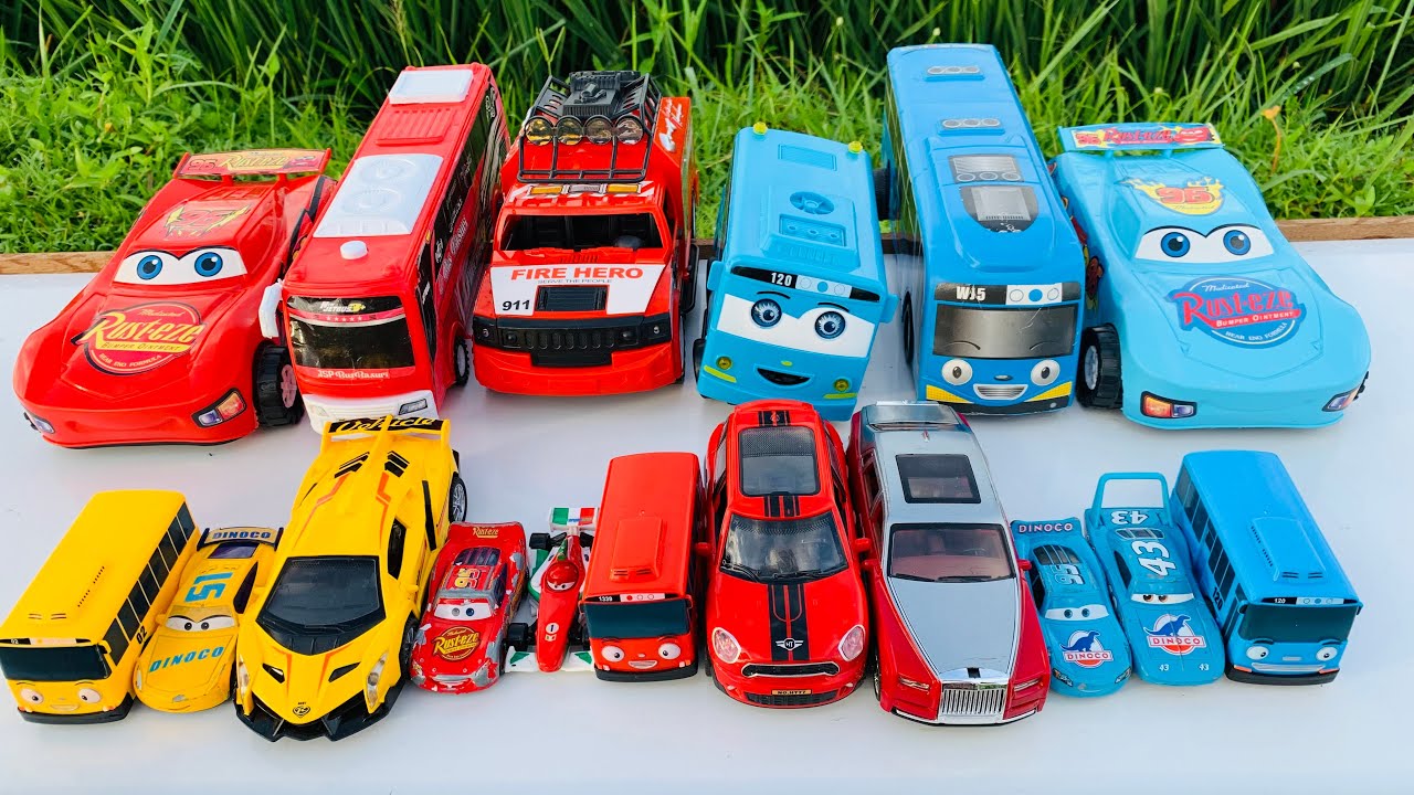 Mobil Mobilan Damkar, Bus Tayo, Mobil Mcqueen, Mobil Balap, Mobil Rolls Royce, Truk Pasir oleng #746