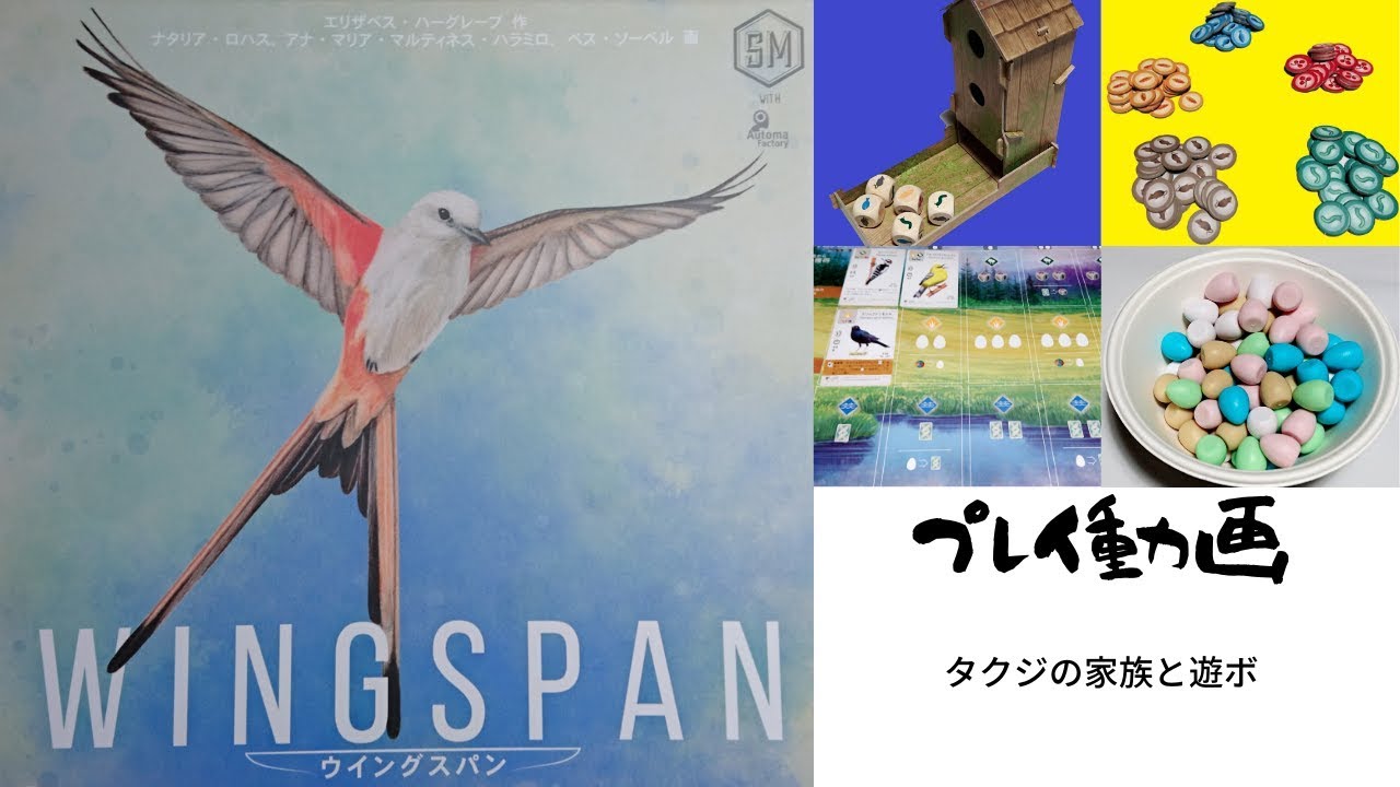 【ボードゲームプレイ動画】ウイングスパン　プレイ　初回