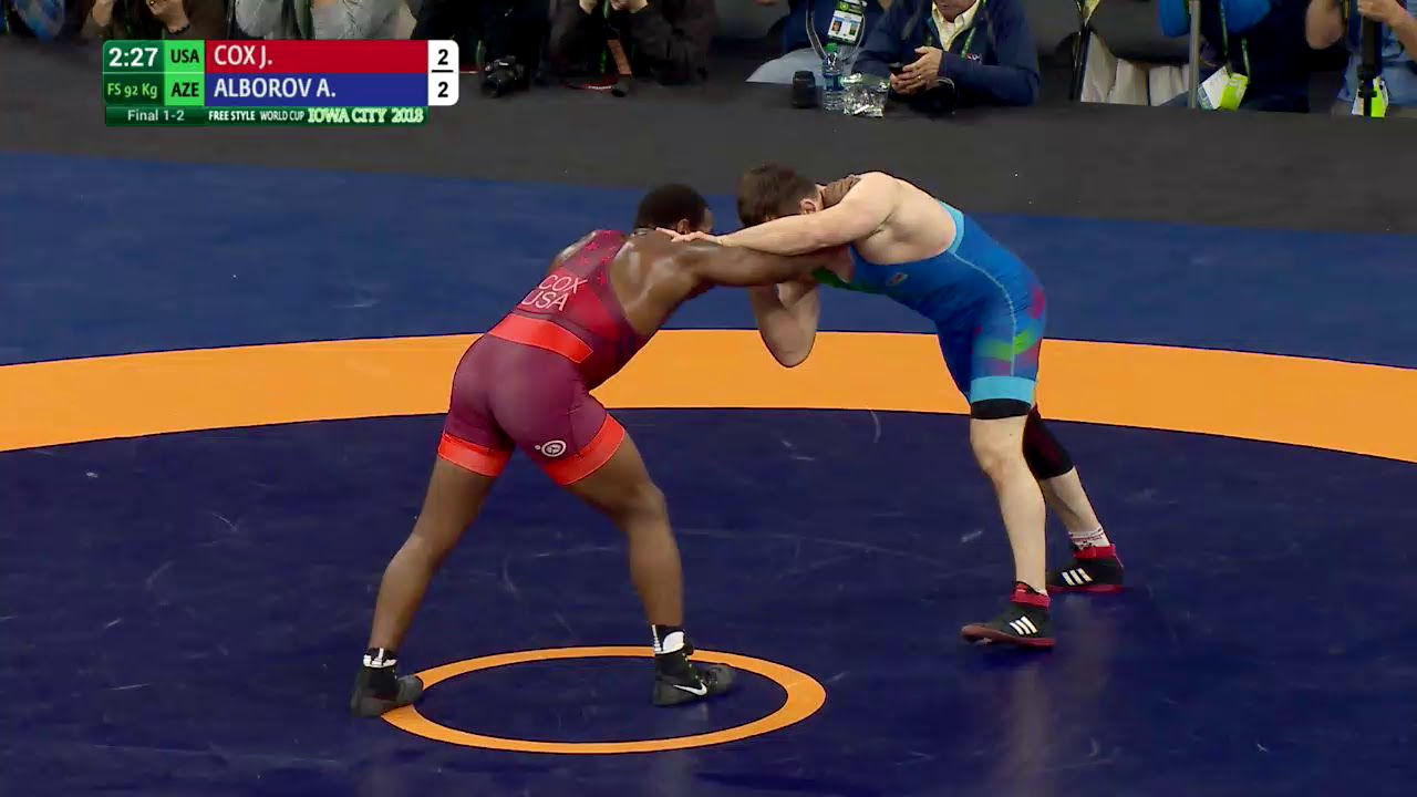 GOLD FS - 92 kg: J. COX (USA) v. A. ALBOROV (AZE)