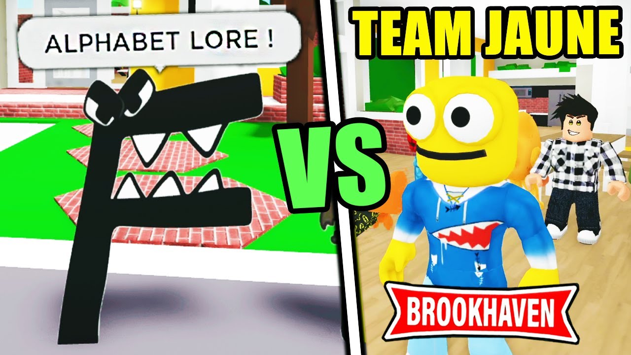 ODA TEAM JAUNE VS ALPHABET LORE #4 ! Roblox Brookhaven RP