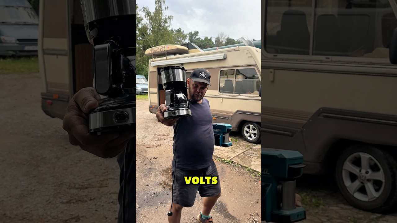 New coffee machine for the campervan🏴&zwj;☠️🛠️😎🎥 #tipsandtricks #oldcars