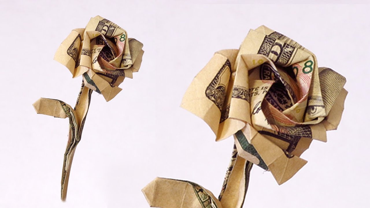 How to make a Rose from a 100 dollar bill.