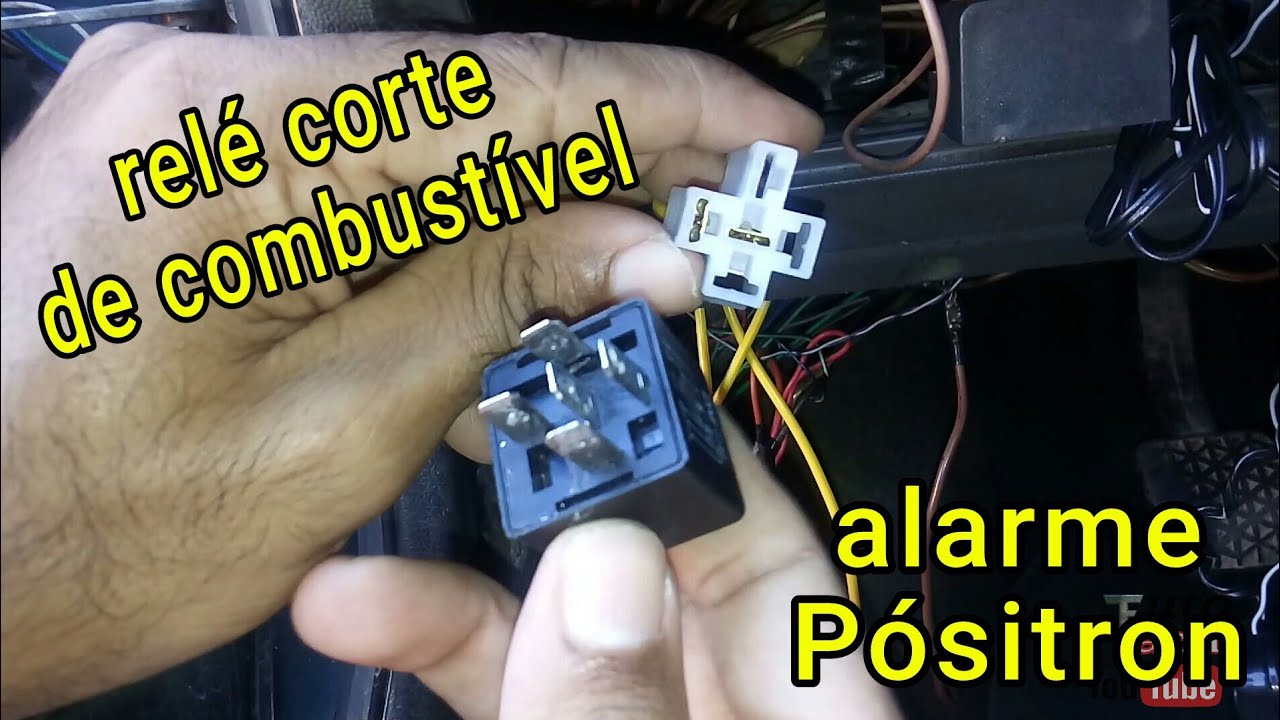 como instalar relê corte de bomba alarme positron no corsa