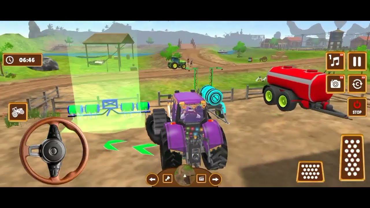 Real Tractor Farming Simulator Gameplay3D| Modern Farming Driving Challenge - NB Naveed Bhatti Gamer
