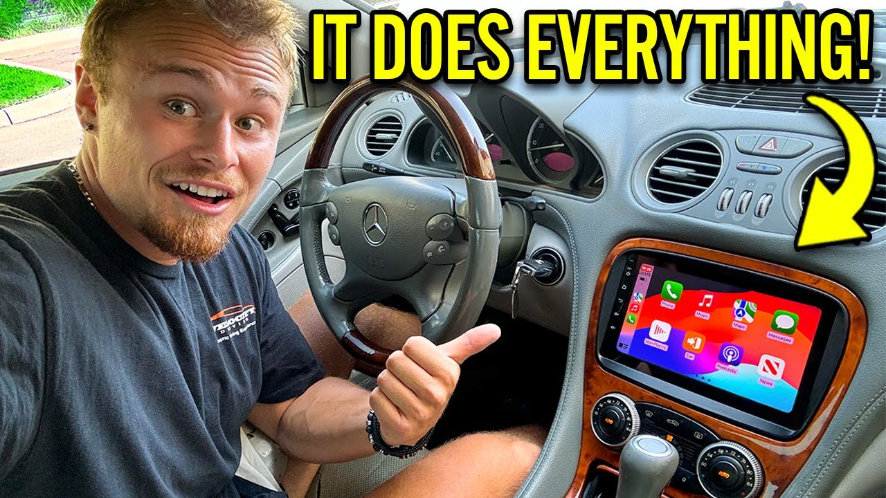 How To Install An Aftermarket Radio On Any Mercedes SL R230 | Seicane With D2B Fiber Optics