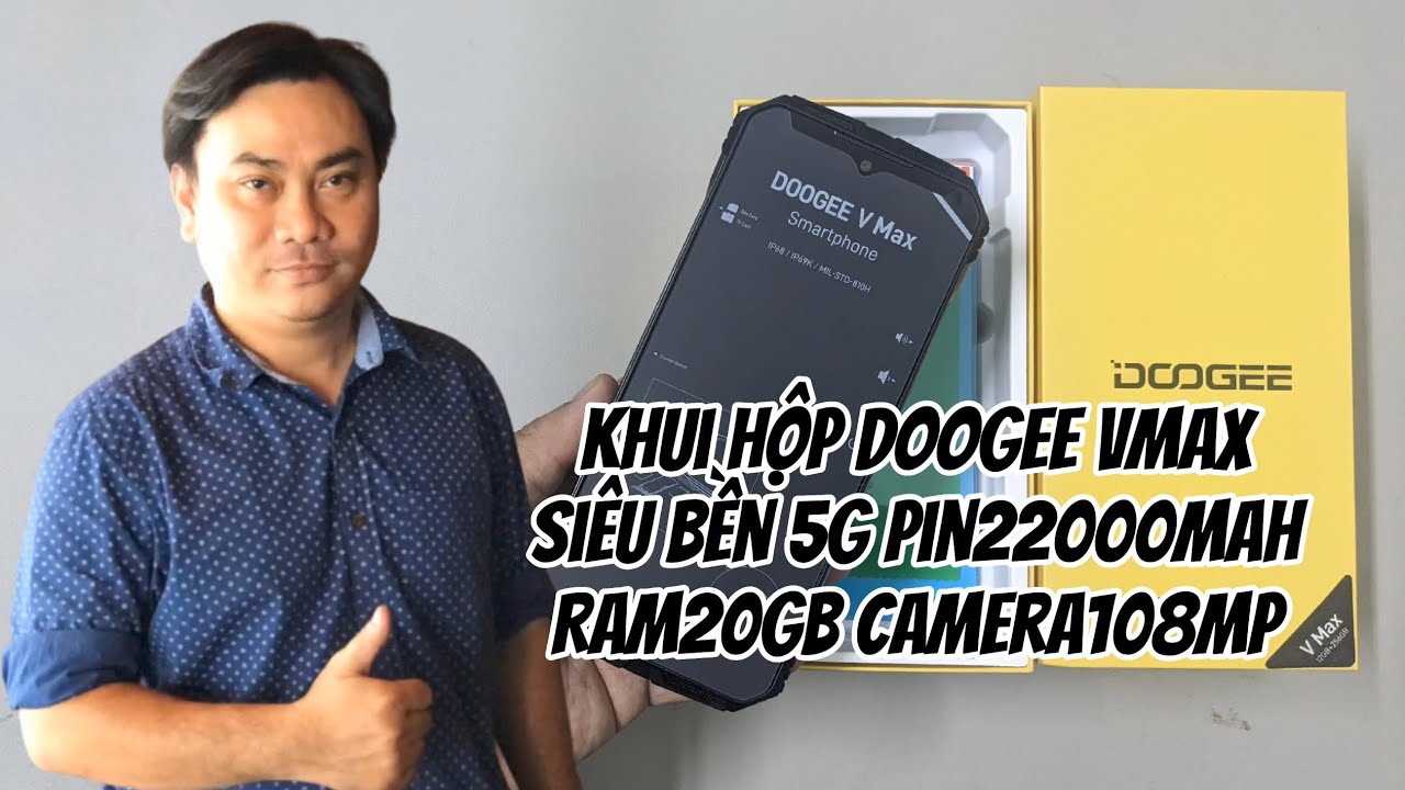 Khui hộp Doogee Vmax và Unihertz Tank bộ đôi smartphone siêu bền pin 22000mAh khủng nhất thế giới