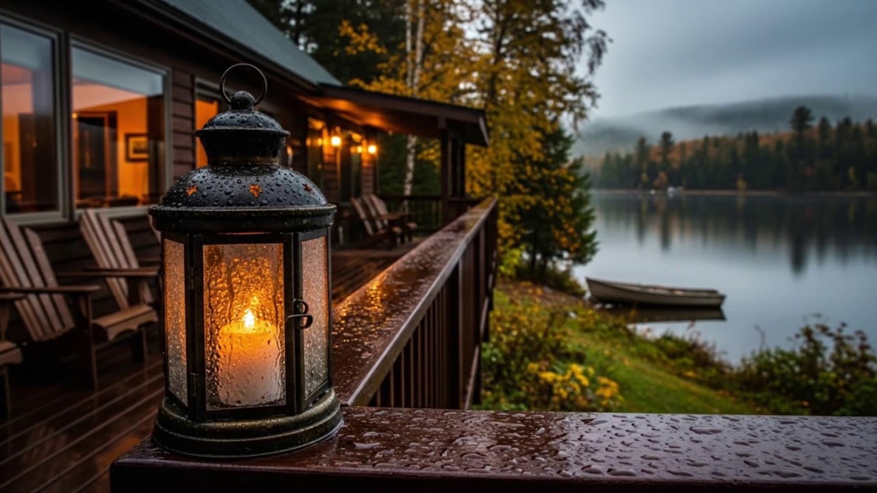 Cozy Rain on Window - Thunderstorm & Warm Fireplace | Deep Sleep, Study, and Relaxation Sounds