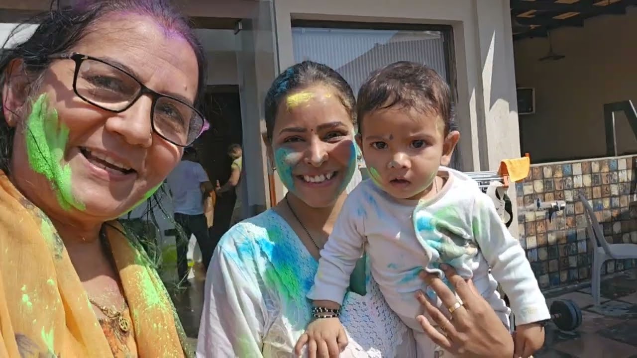 Holi celebration 🎉🎨🌻🎊 
