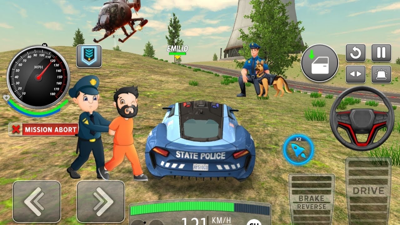 Cops Car Chase Gameplay 🚓 | 3D SimulatorPolice Car Chase Simulator Game | Android Gameplay
