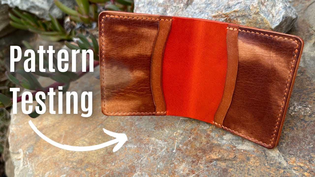 HAND-MAKING a Leather Bifold Wallet | ASMR | Leather Pattern Testing | 3D Printing a Leather Pattern