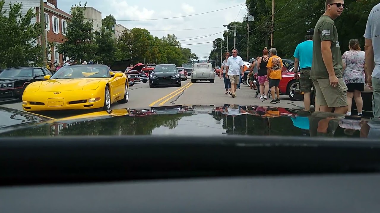 BEAVER PA HOT SUMER NIGHTS CAR CRUISE 8 07 2021 main street in my 1980 CORVETTE