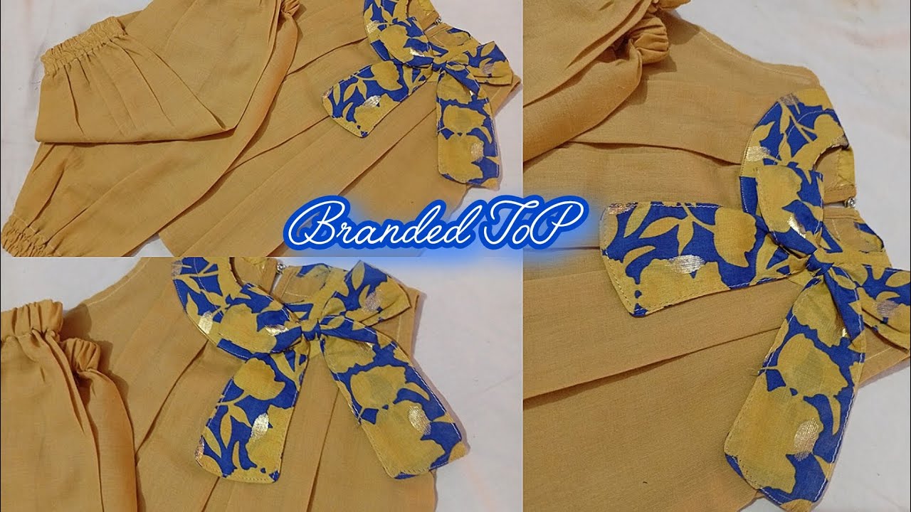 Branded Baby top cutting and stitching || Korean style top Tutorial || 1 year Baby 