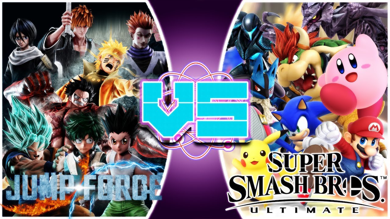 SMASH ULTIMATE vs JUMP FORCE! TOTAL WAR! REWIND RUMBLE