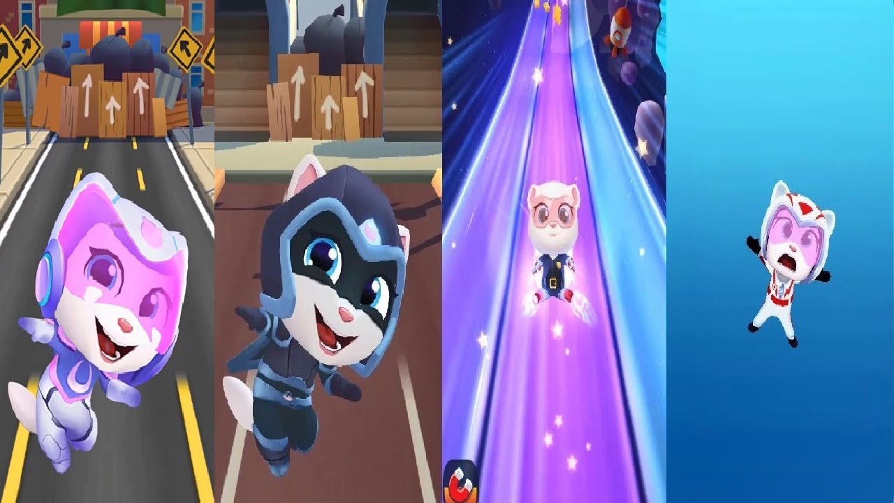 Talking Tom Gold Run VS Talking Tom Hero Dash Chinese Version VS Sky RUN AGENT ANGELA Boss Fight