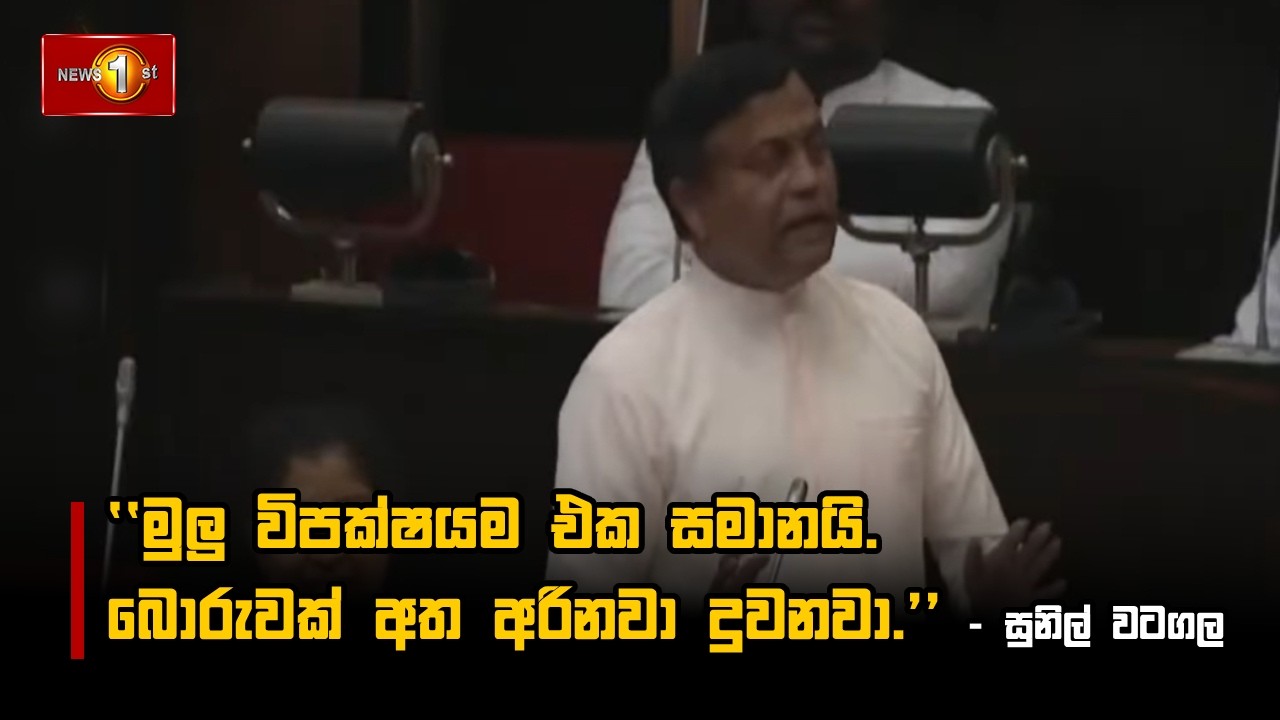 මුලු විපක්ෂයම එක සමානයි. බොරුවක් අත අරිනවා දුවනවා. - සුනිල් වටගල