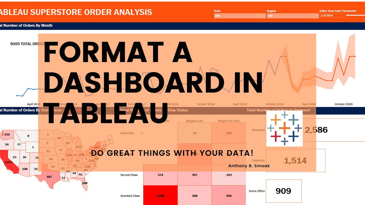 TABLEAU Как отформатировать панель мониторинга