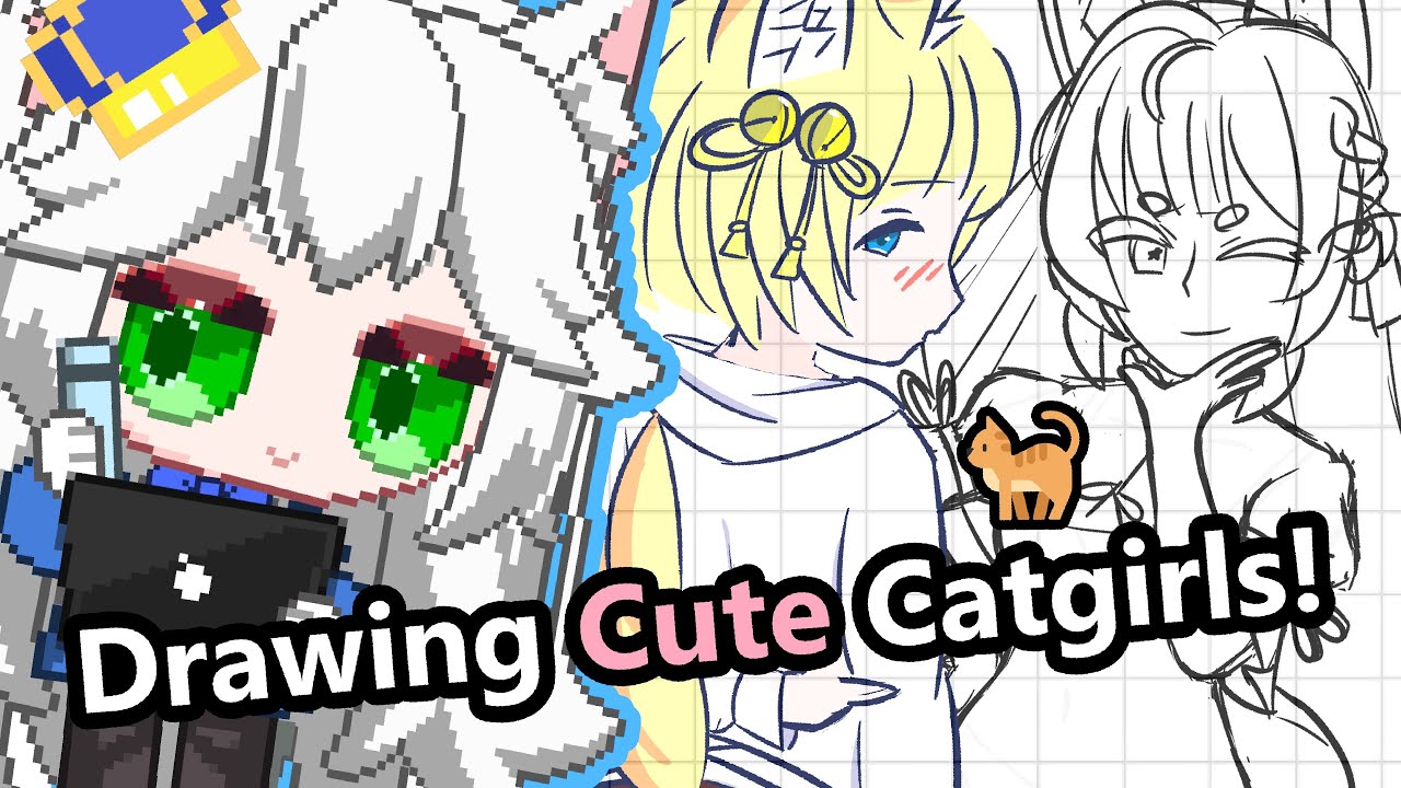 【Drawing Zatsudan】 Drawing cute catgirl VTubers and yapping! 🐈🔥