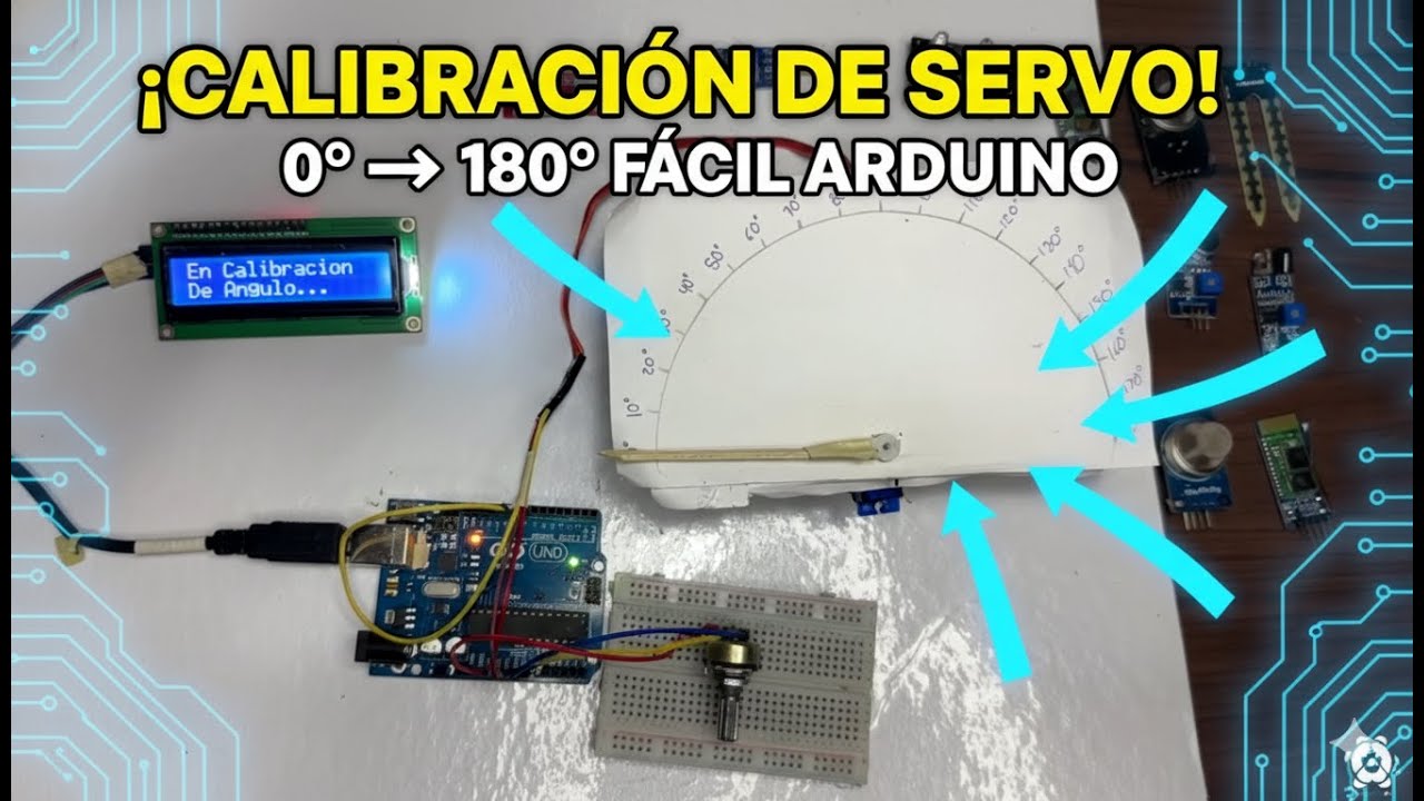 Calibración de Ángulo de Servomotor SG90, MG996, etc. Control Automático y Manual con Potenciómetro