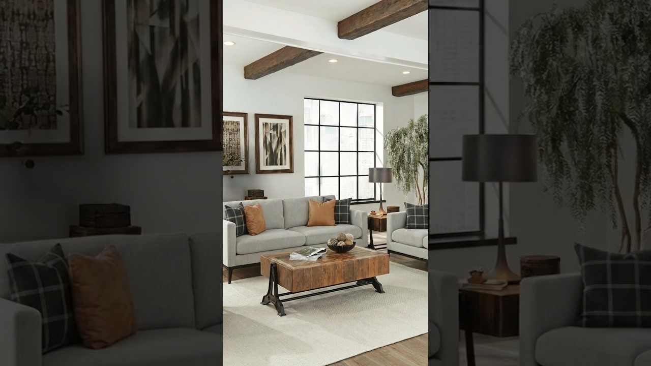 Modern Rustic Living Room Design | Warm and Cozy Interior Inspiration