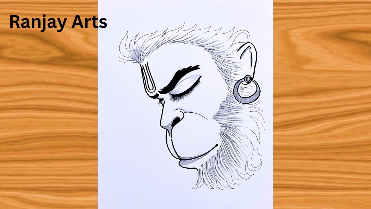 Easy Hanuman Drawing Tutorial | Beginner Friendly | Chitra