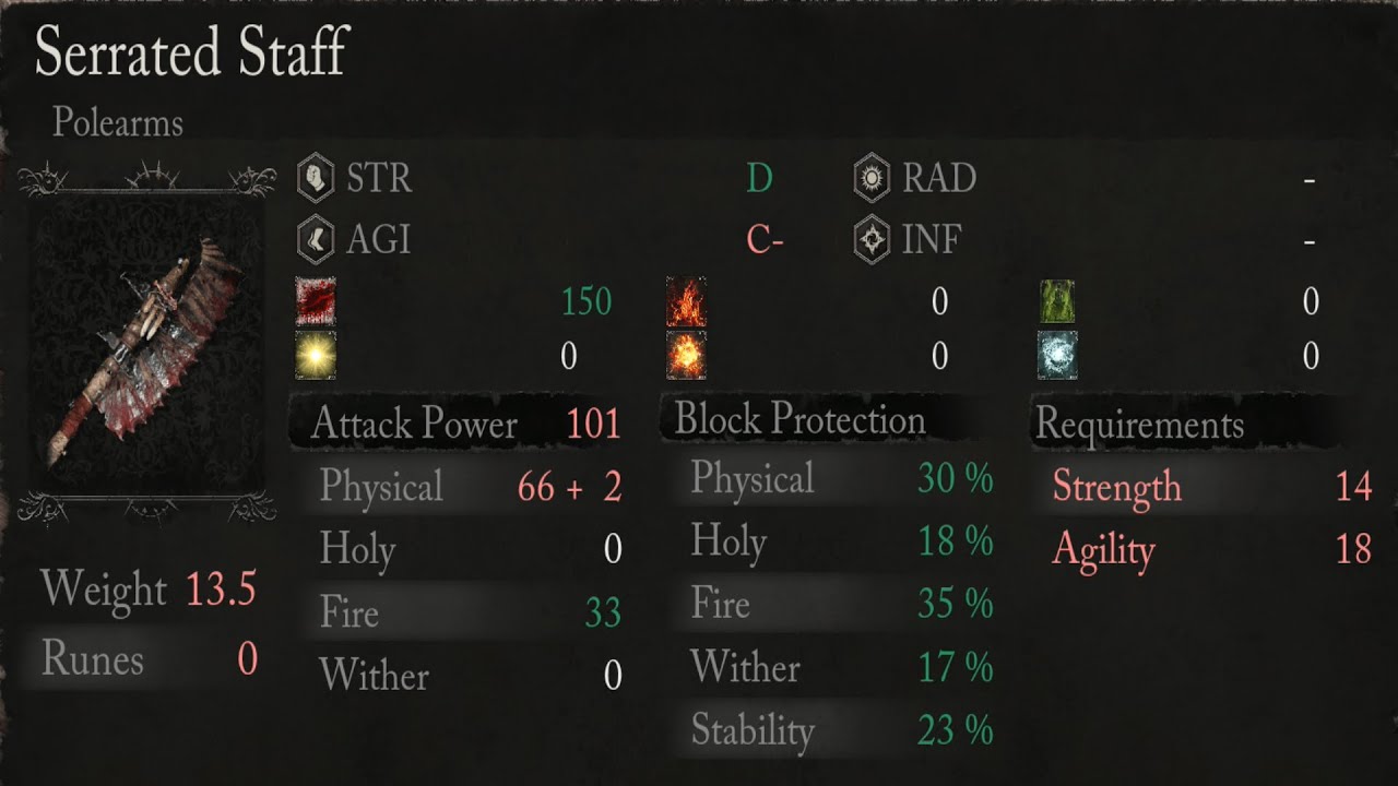 Lords of the Fallen - Serrated Staff