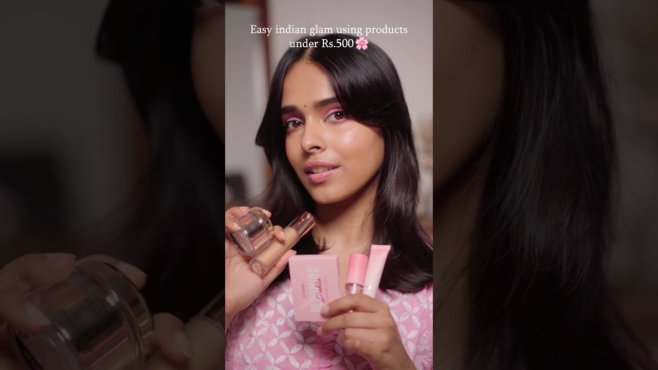 Simple Indian Makeup using products under Rs.500🌸