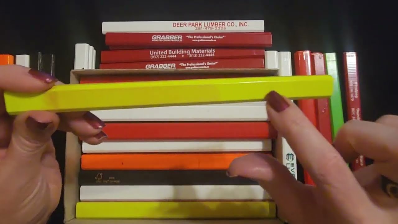 ASMR | Carpenter Pencils Show & Tell (Soft Spoken)