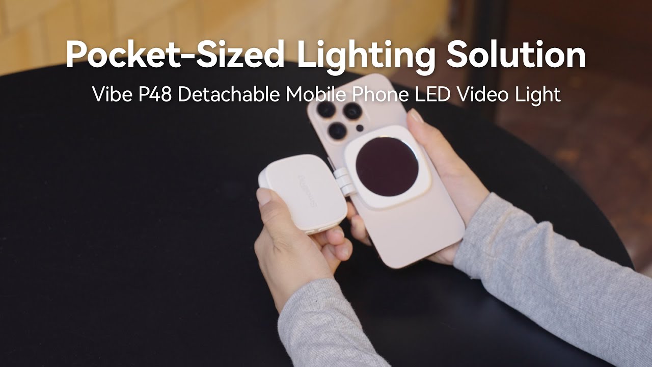 Pocket-Sized Lighting Solution |  Vibe P48 Detachable Mobile Phone LED Video Light