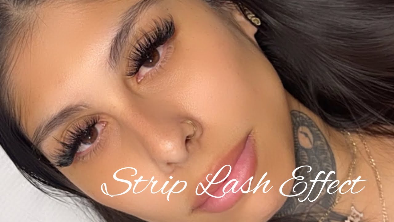 STRIP LASH EFFECT TUTORIAL | WHISPY LASH EXTENSIONS | VEYES LASHES | STRIP LASHES