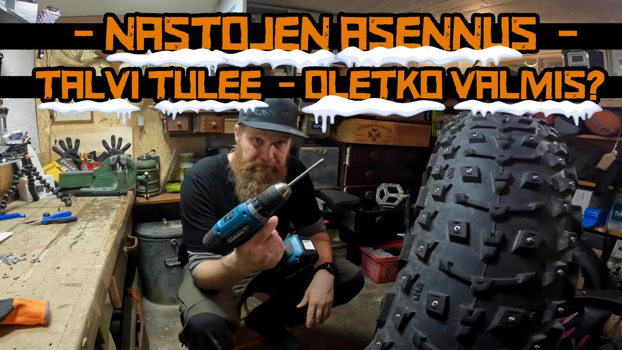 Nastojen asennus maastopyörän / fatbiken renkaisiin (45NRTH - Dillinger 5)