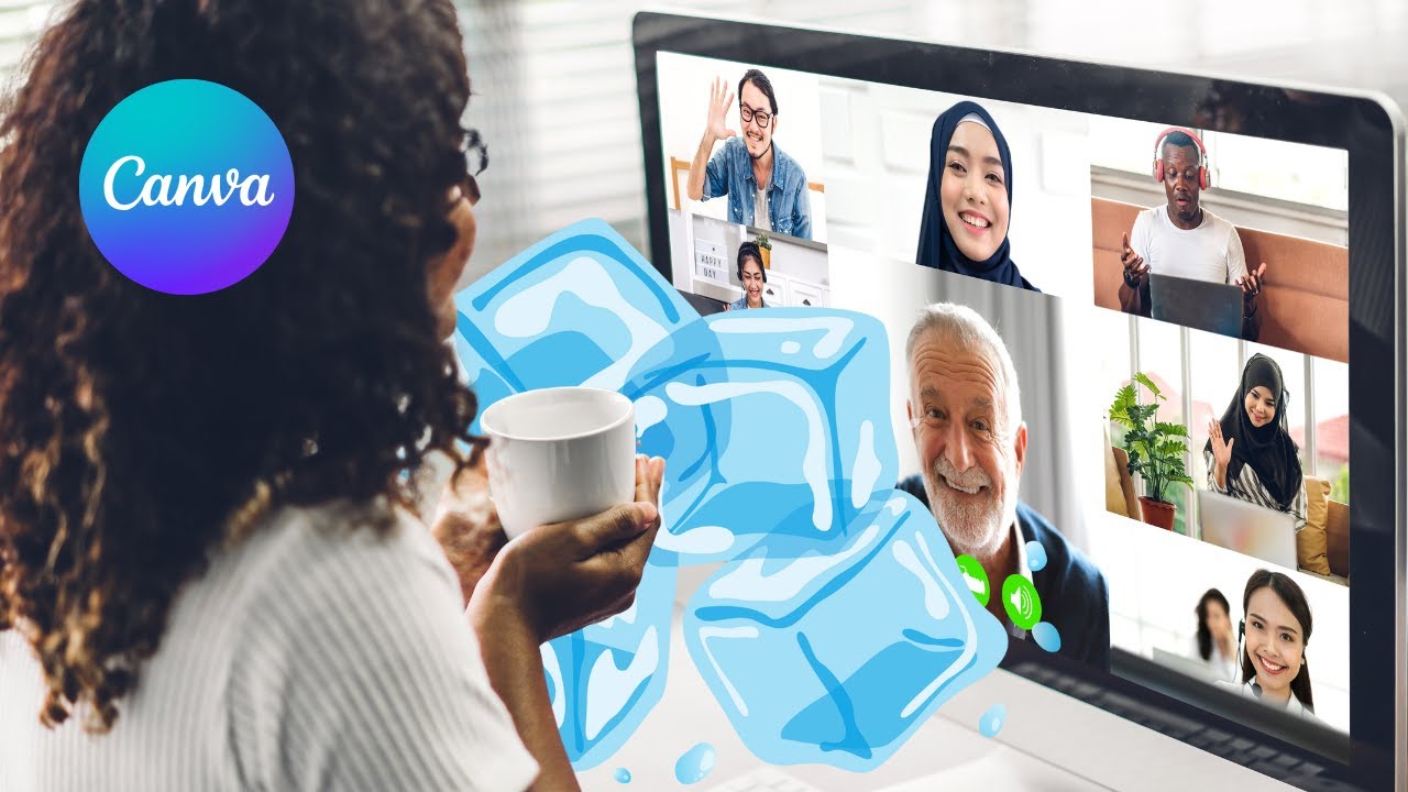 7 ICE BREAKERS pour briser la glace à distance avec Canva ! | Réunions virtuelles Zoom/Google Meet