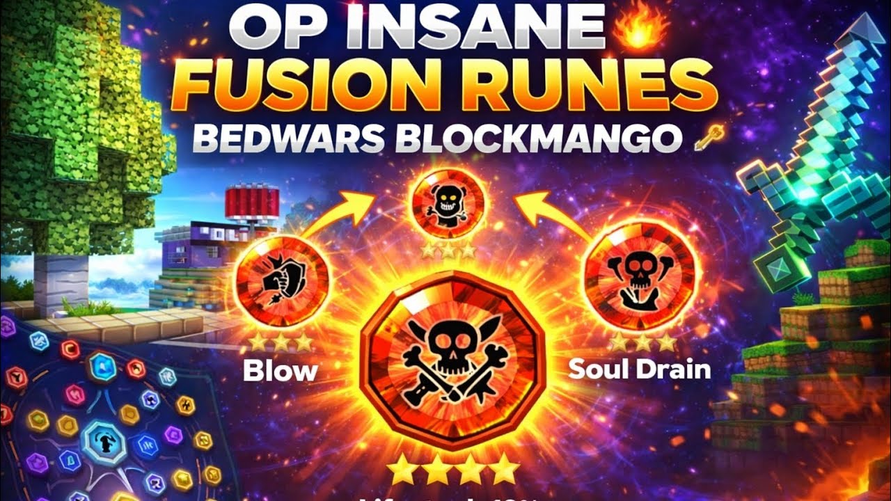 UNBEATABLE Blockman Go Bedwars No.1 Rune Combo 😱 | Pro Players Secret🔥 #bedwars #blockmango 