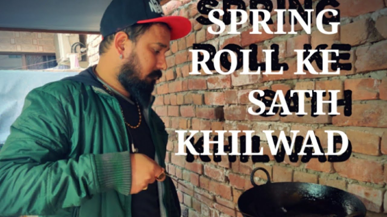 Spring roll kesath khilvad #lalkaptaan #streetfood #streetfoodindia #foodlover #foodporn #springroll