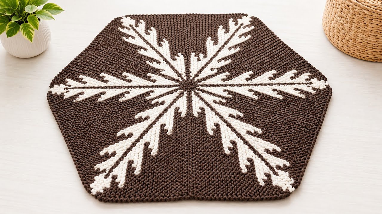Stylish Knitting Doormat for Home | Flower Pattern | Easy DIY Floor Mat #64