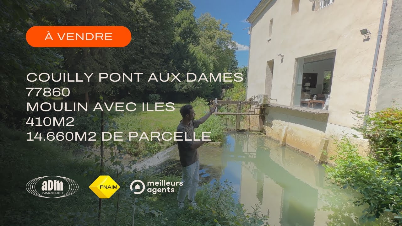 ANCIEN MOULIN À VENDRE - 15 MINUTES DE DISNEYLAND PARIS / 410M2 HABITABLES + 14.600M2 DE PARCELLE