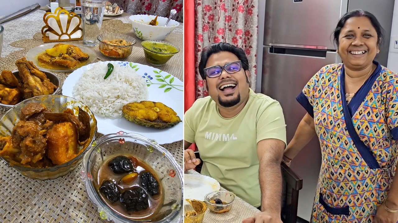 দিদিভাই আজকেও ফাঁকি মারলো সব রান্না বম্মা করলো😝মুরগি,মটন,পনির,মাছ,কুলের চাটনি