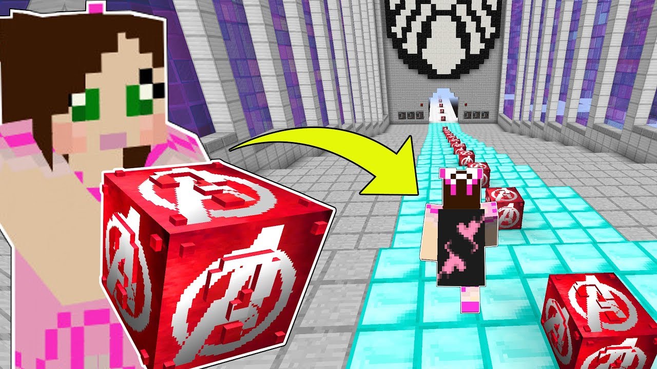 Minecraft: THE AVENGERS LUCKY BLOCK RACE - Lucky Block Mod - Modded Mini-Game