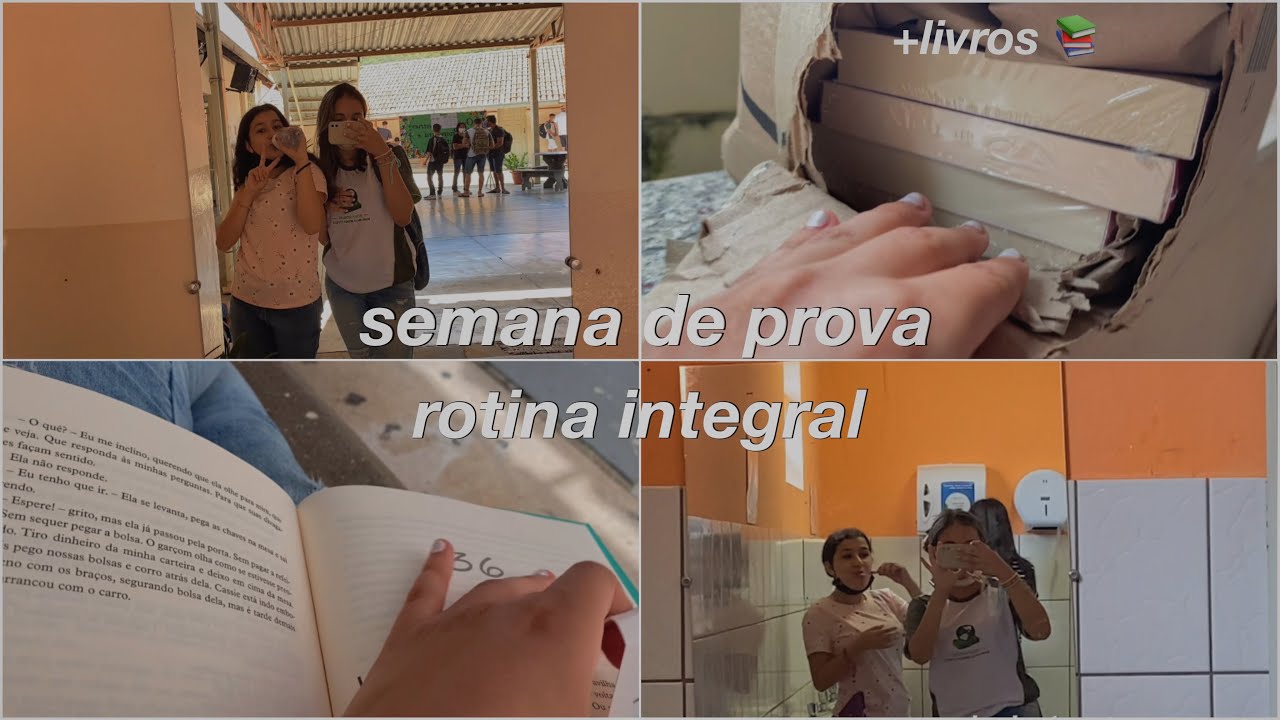 rotina semana de prova+estudante ensino médio integral 📖
