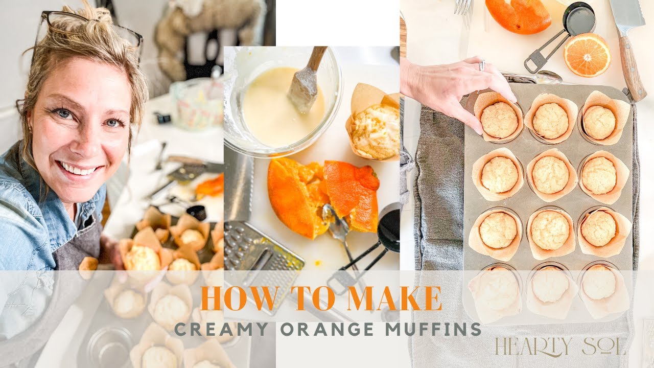 The BEST Creamy Orange Muffins!