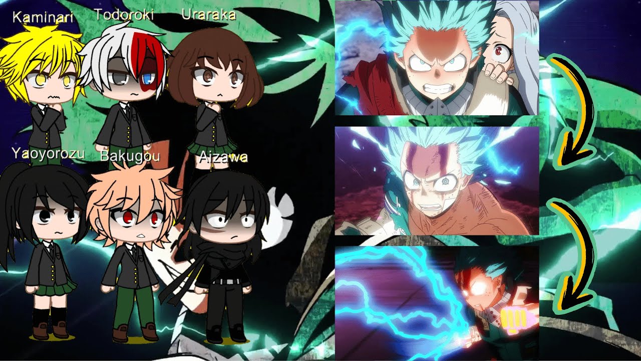 Class 1A + Aizawa react to Deku vs Overhaul, Nine and Flect Turn