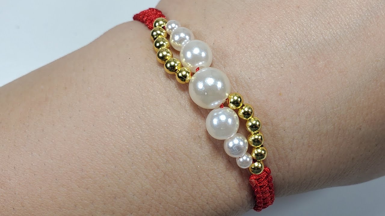 DIY PULSERA CON PERLAS Y CUENTAS 💎❤️FACIL | TUTORIAL 