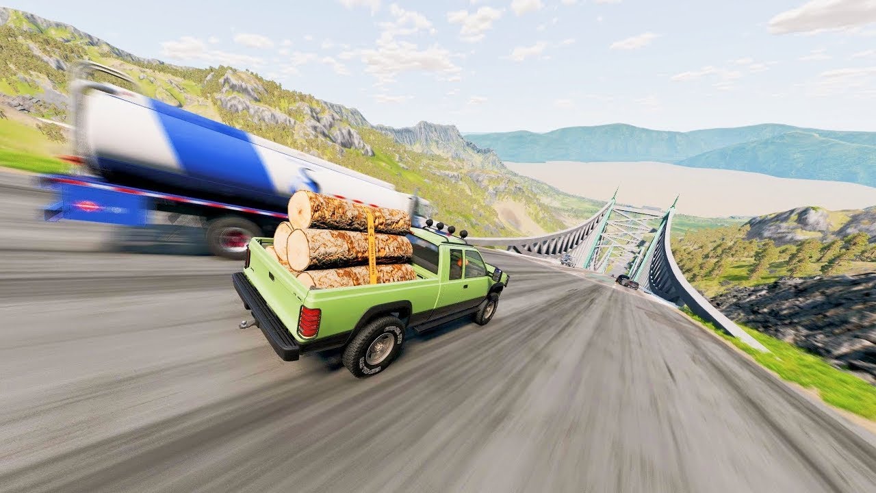 Full Throttle INSANE Long Downhill Mayhem! | BeamNG.drive Epic Crashes & Speed Test #8